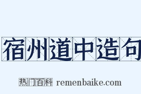 宿州道中造句是什么意思的图片